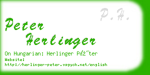 peter herlinger business card